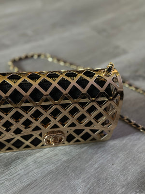 gold mini clutch bridal purse