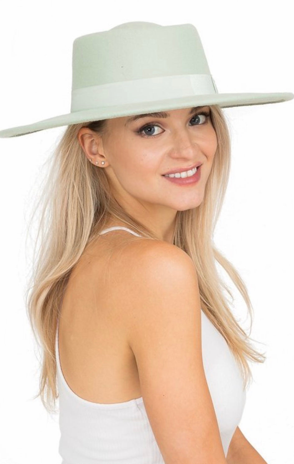 Spring color fedora extended brim hats