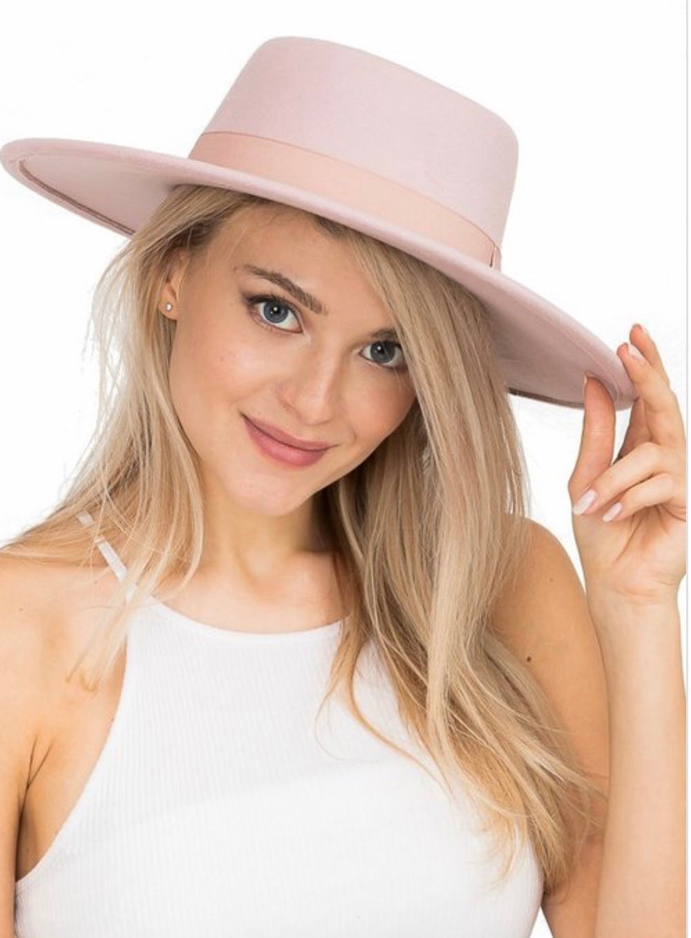 Spring color fedora extended brim hats