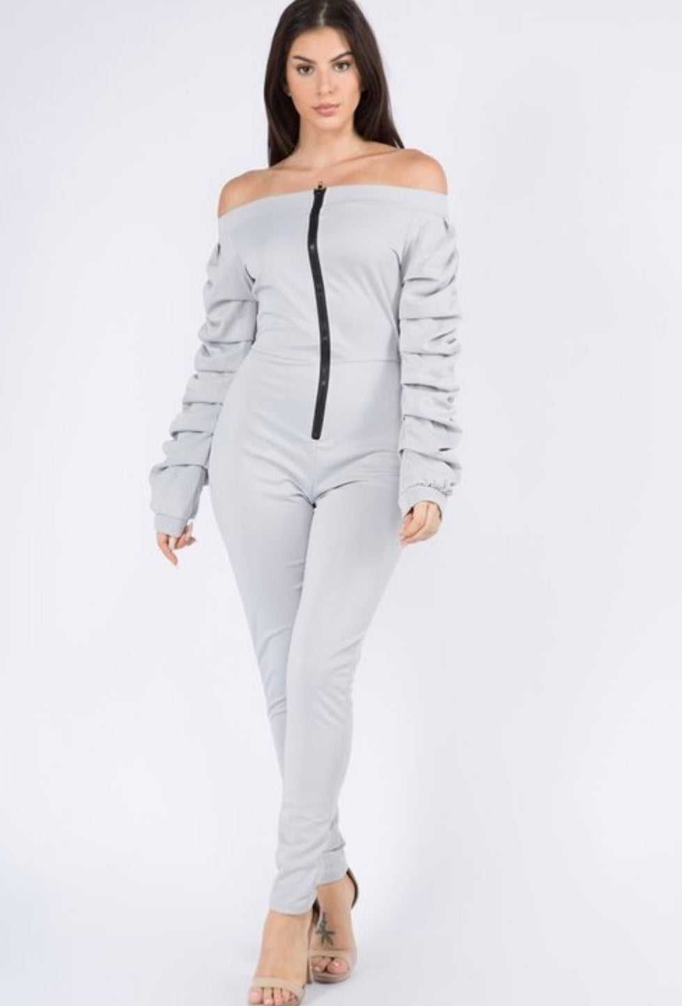 Front zipper jumpsuit