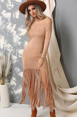 Fringe bodycon dress