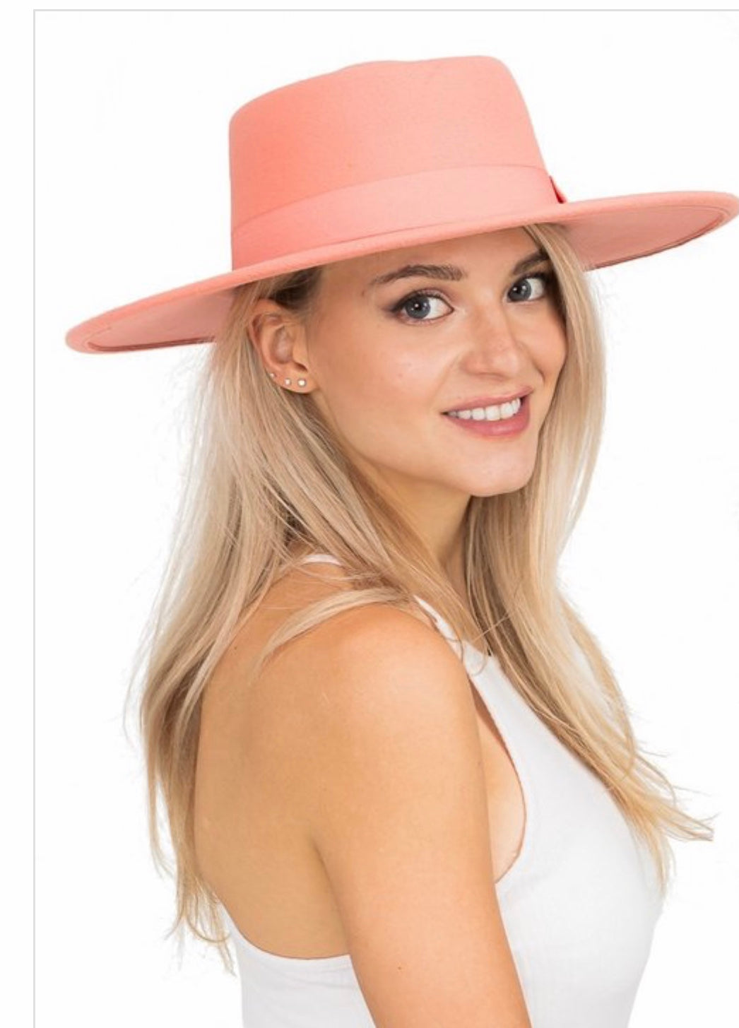 Spring color fedora extended brim hats