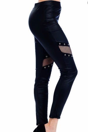 Faux leather legging