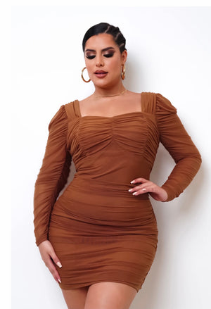 Plus-Size Ruched Dress Trend