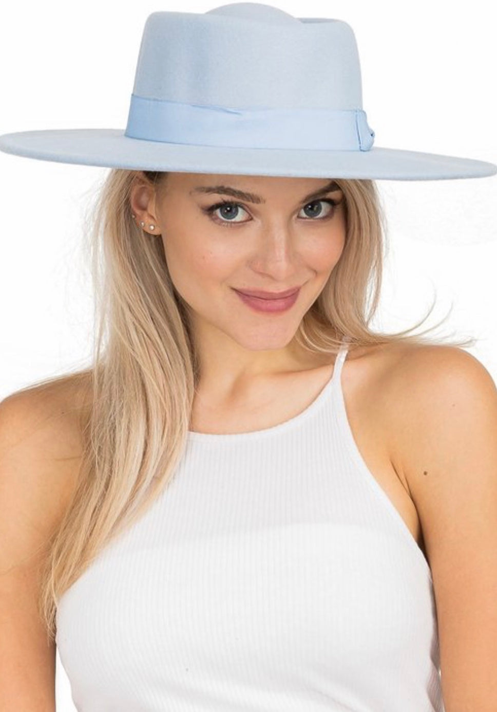 Spring color fedora extended brim hats